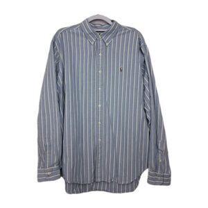 Ralph Lauren Chambray Shirt Oxford Classic Fit  XXL 2XL Button Down Flesh Pony